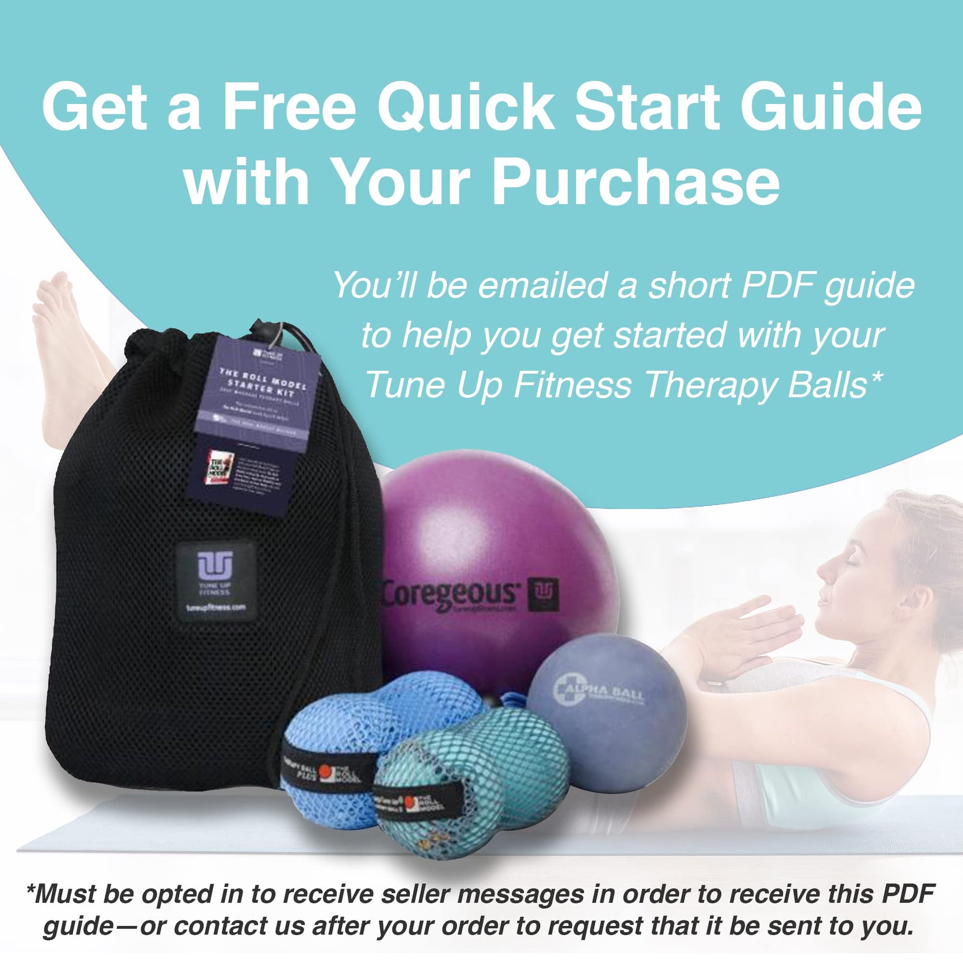 Bolas de Masaje Yoga Tune Up Fitness Azul Aguamarina con Liberación Miofascial para Alivio del Dolor