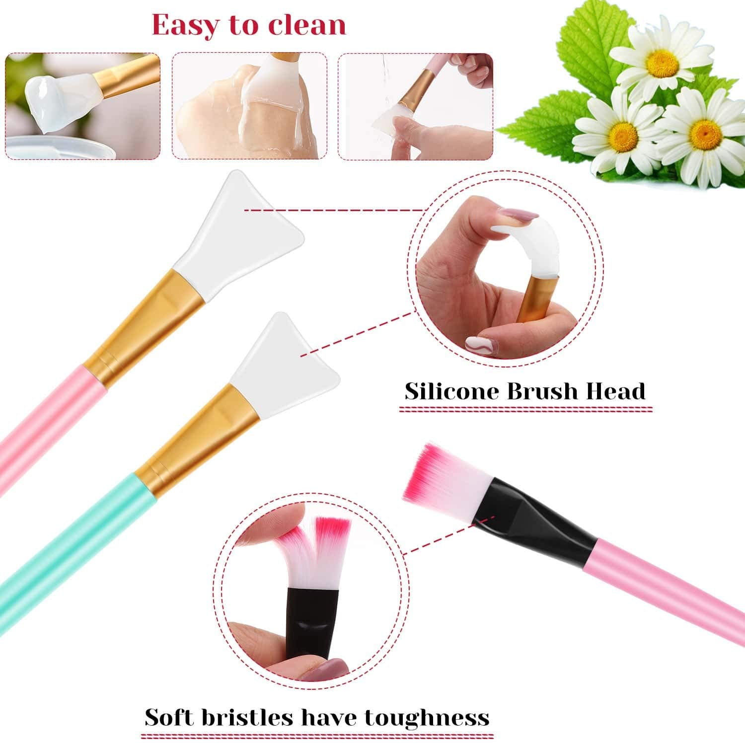 Set de 11 accesorios para preparar y aplicar mascarillas faciales: cuencos, espátula, cepillo de silicona y más - Anezus. Ideal para cuidar tu piel en casa de forma profesional.