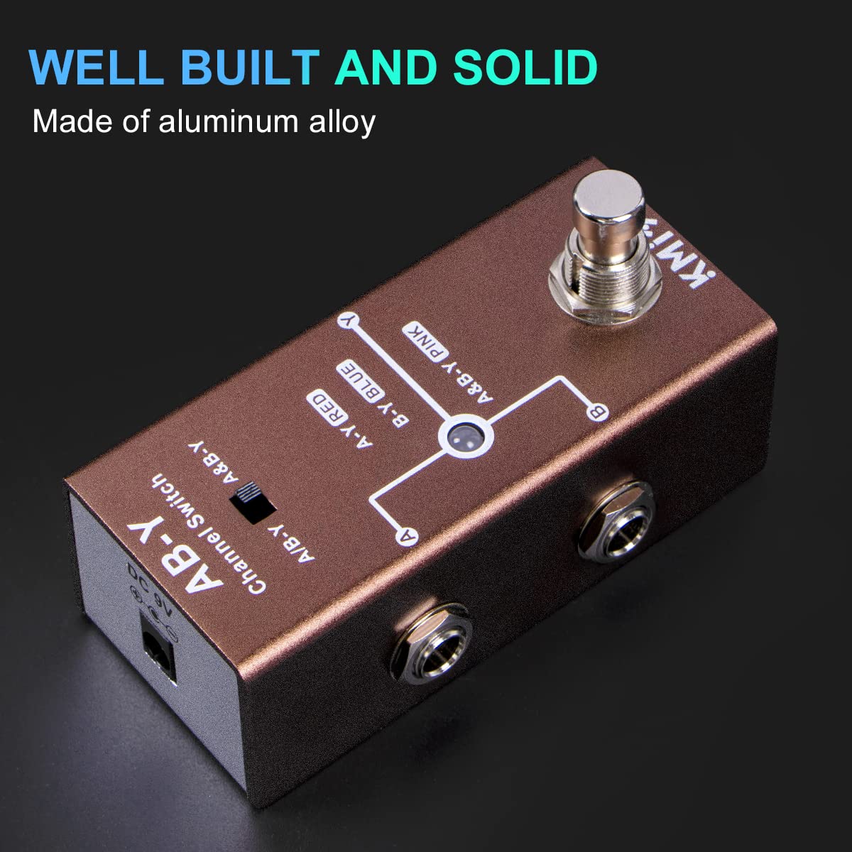 lotmusic Pedal de efectos de guitarra eléctrica Mini tipo único DC 9V True Bypass (ABY)