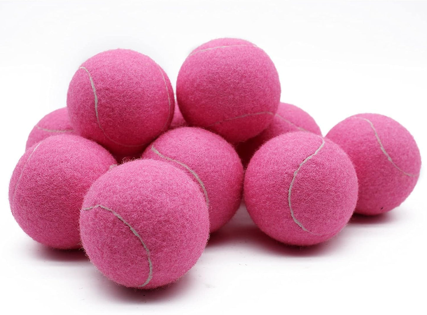 Magicorange - Pelotas de tenis, paquete de 12 pelotas de entrenamiento avanzadas, vienen con bolsa de malla para un fácil transporte, buenas para entrenamiento principiante (rosa)