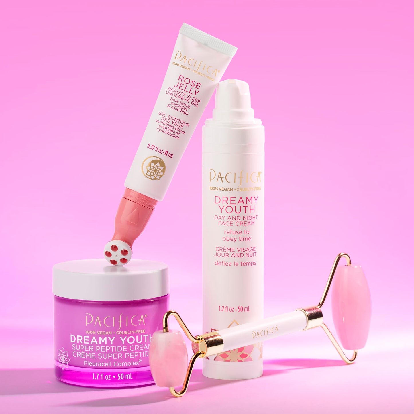 Crema Facial Hidratante Pacifica Beauty Dreamy Youth Super Peptide para Todo Tipo de Piel Envejecida Vegano y Libre de Crueldad