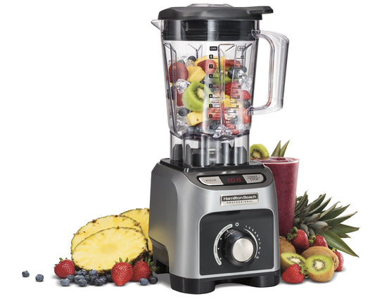 Licuadora Programable Hamilton Beach Professional 58850/4 programas/ 2.4 Caballo de Fuerza y una potencia de 1800 Watts/Vaso de Tritan de 1.8 L