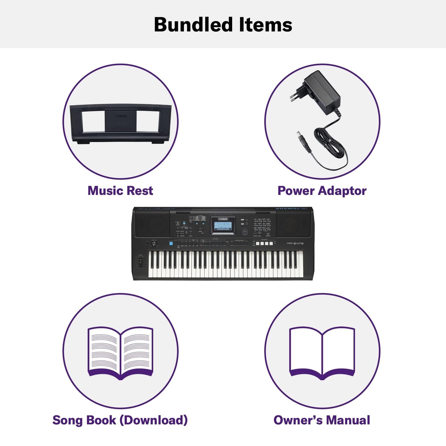 Teclado Portátil Yamaha 61 Teclas PSRE473