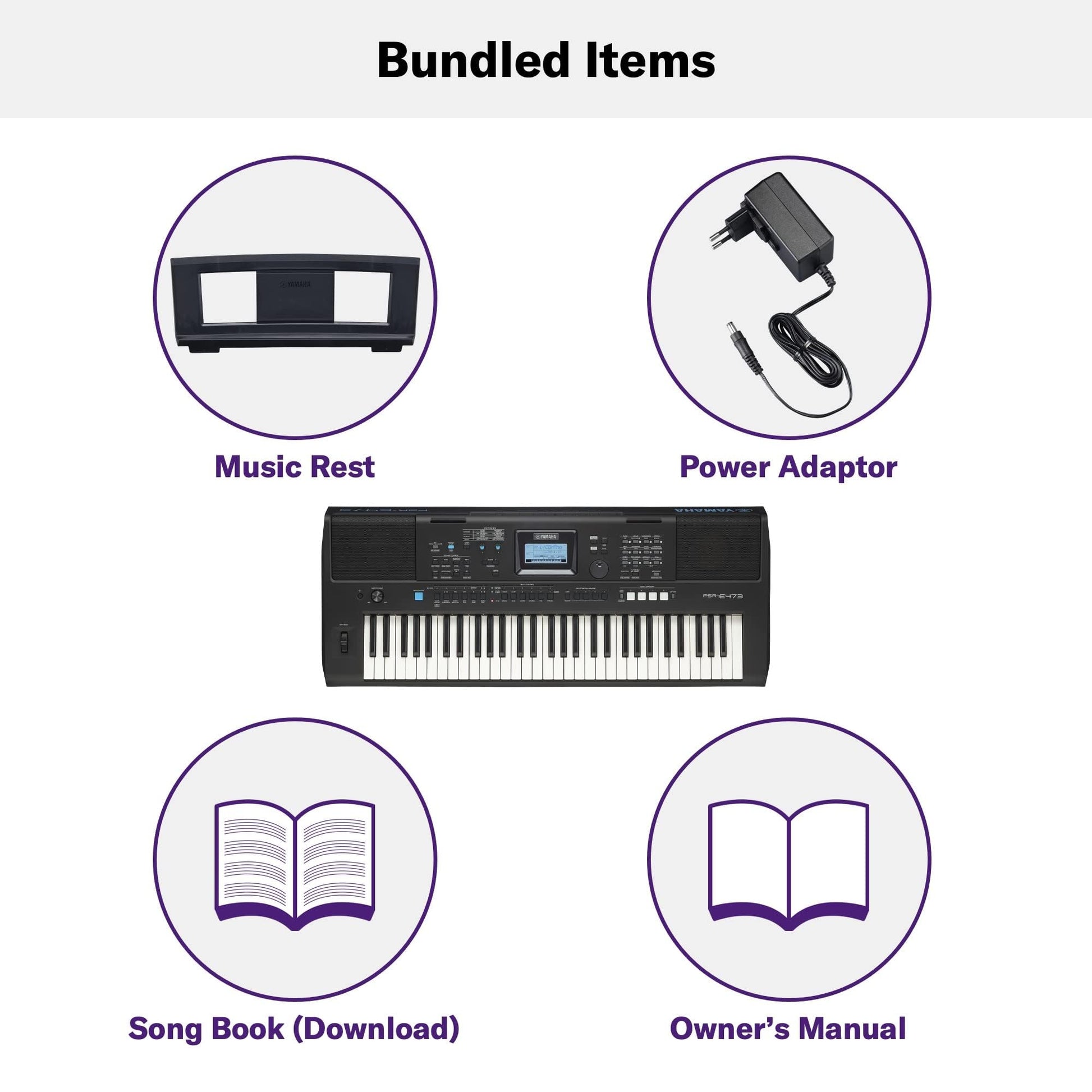 Teclado Portátil Yamaha 61 Teclas PSRE473