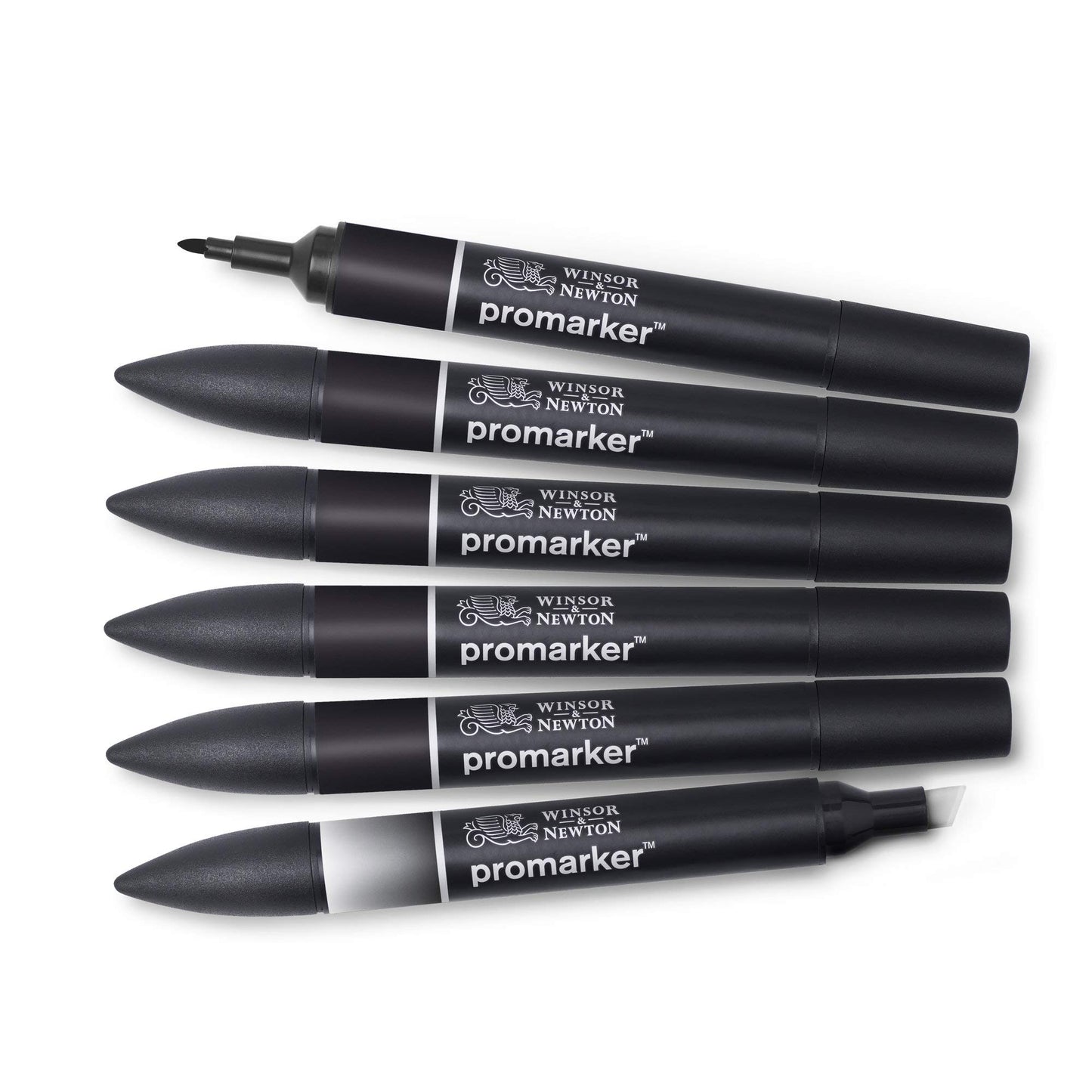 Winsor & Newton ProMarker Set, 6 unidades, negros + licuadora
