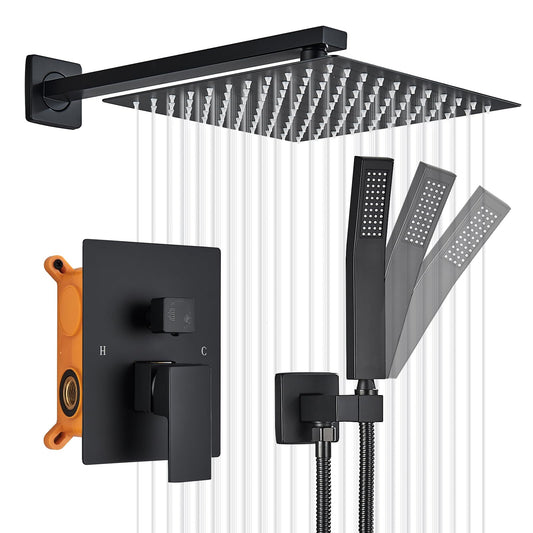 Regadera Para Baño FeeTron Acero Inoxidable Cuadrada Monomando Moderna