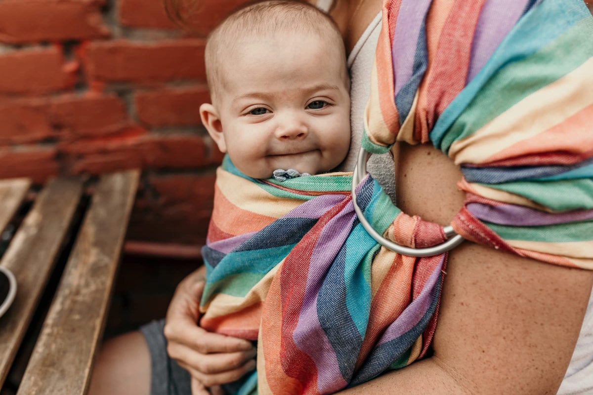 Hip Baby Wrap Ring Sling Baby Carrier for Infants and Toddlers (Moon Honeycomb)
