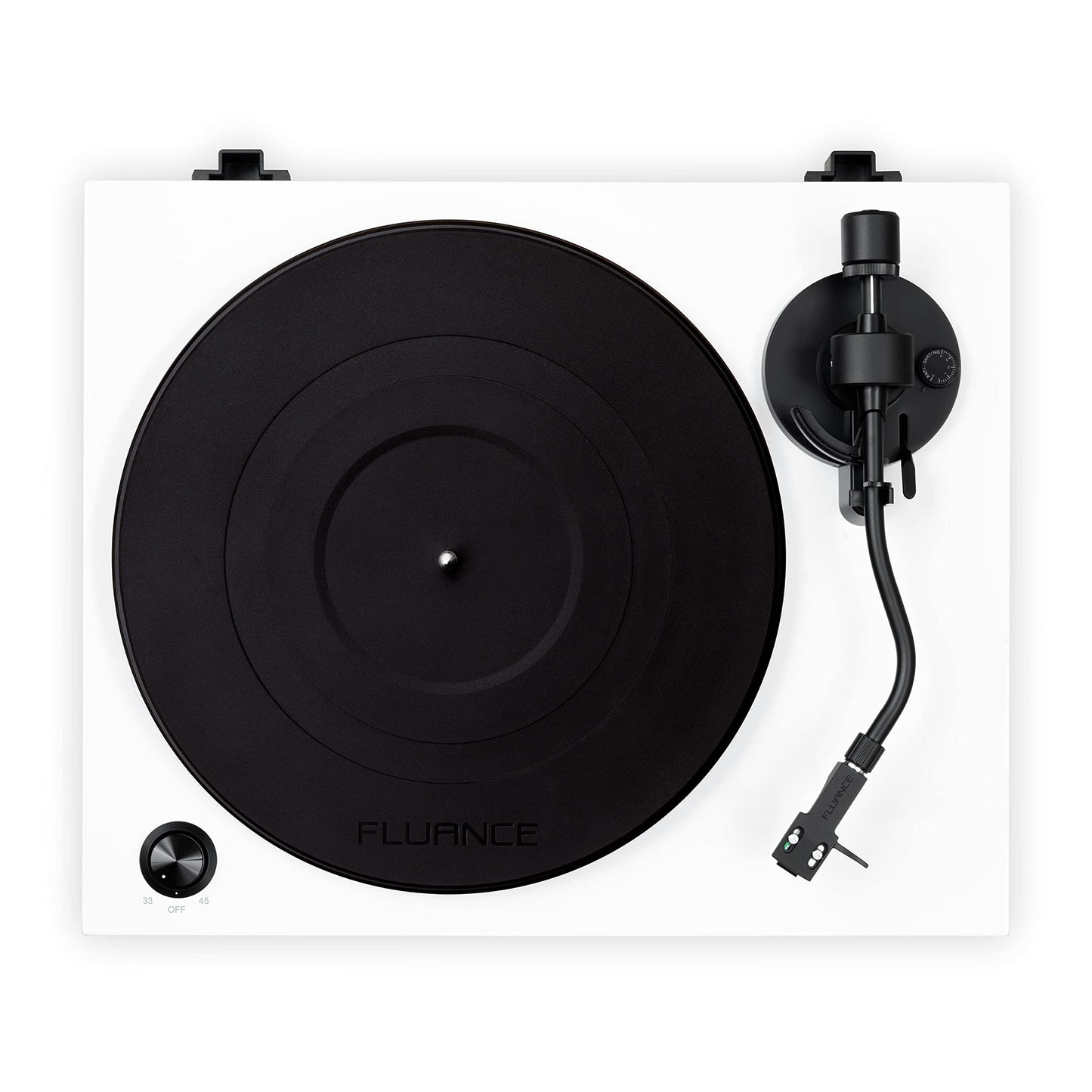 Fluance RT81 Tocadiscos con Cartucho AT95E, transmisión por Correa, preamplificador Incorporado, contrapeso Ajustable, Blanco Piano