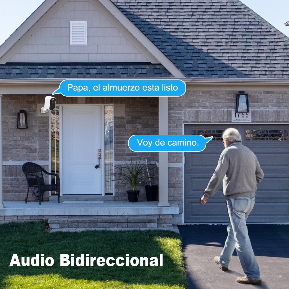 Cámara de Seguridad EASYTAO D21 Alexa 2.5K Recargable Impermeable Visión Nocturna Exteriores