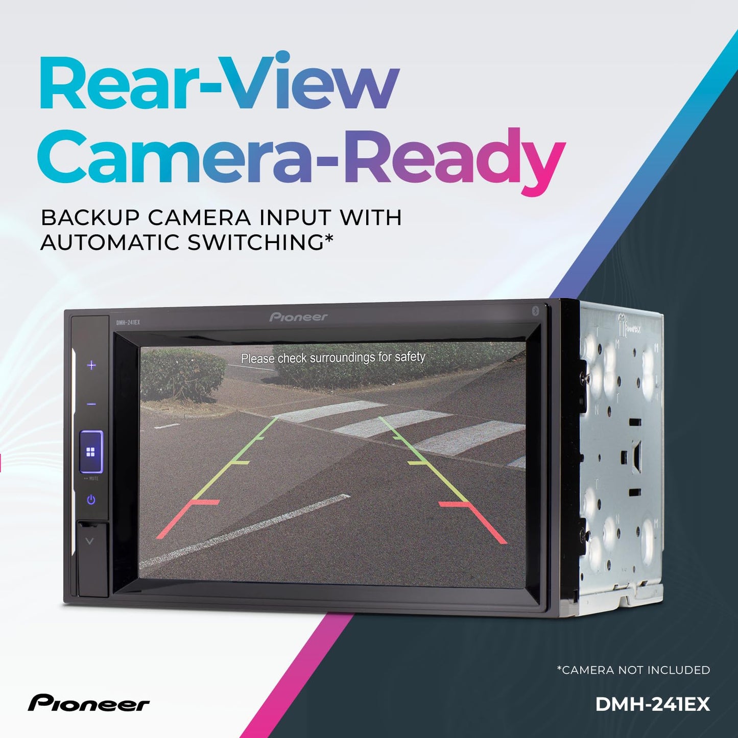 Reproductor Multimedia de Carro Pioneer DMH241EX Táctil de 6.2 Pulgadas con Bluetooth y Cámara de Respaldo Integrada