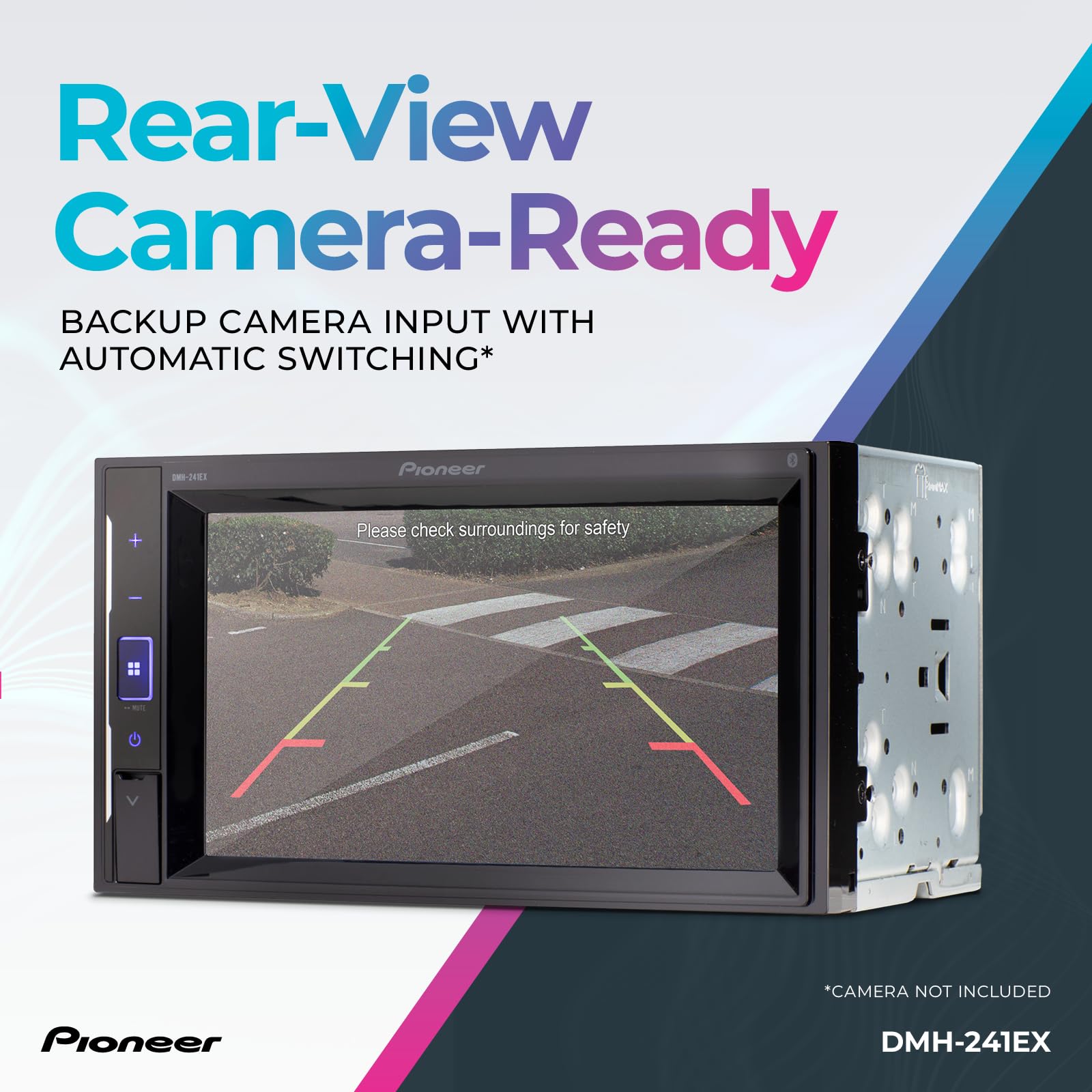 Reproductor Multimedia de Carro Pioneer DMH241EX Táctil de 6.2 Pulgadas con Bluetooth y Cámara de Respaldo Integrada