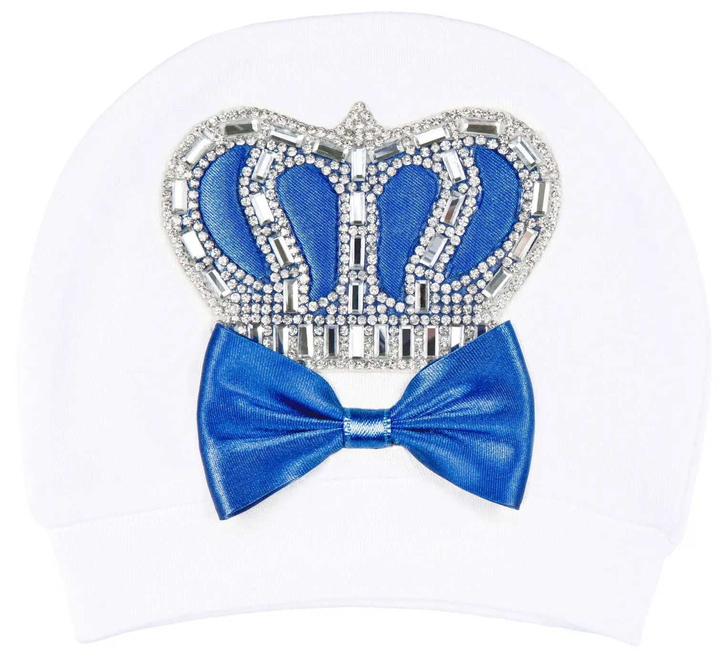Lilax Baby Boy Newborn Crown Jewels Layette 4 Piece Gift Set 0-3 Months Royal Blue 0-3M