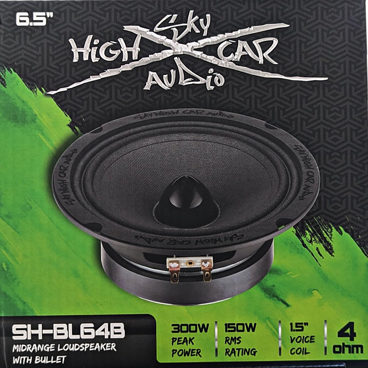 Altavoz de Rango Medio Sky High Car Audio Azul Bala de 6.5 Pulgadas de 4 Ohmios