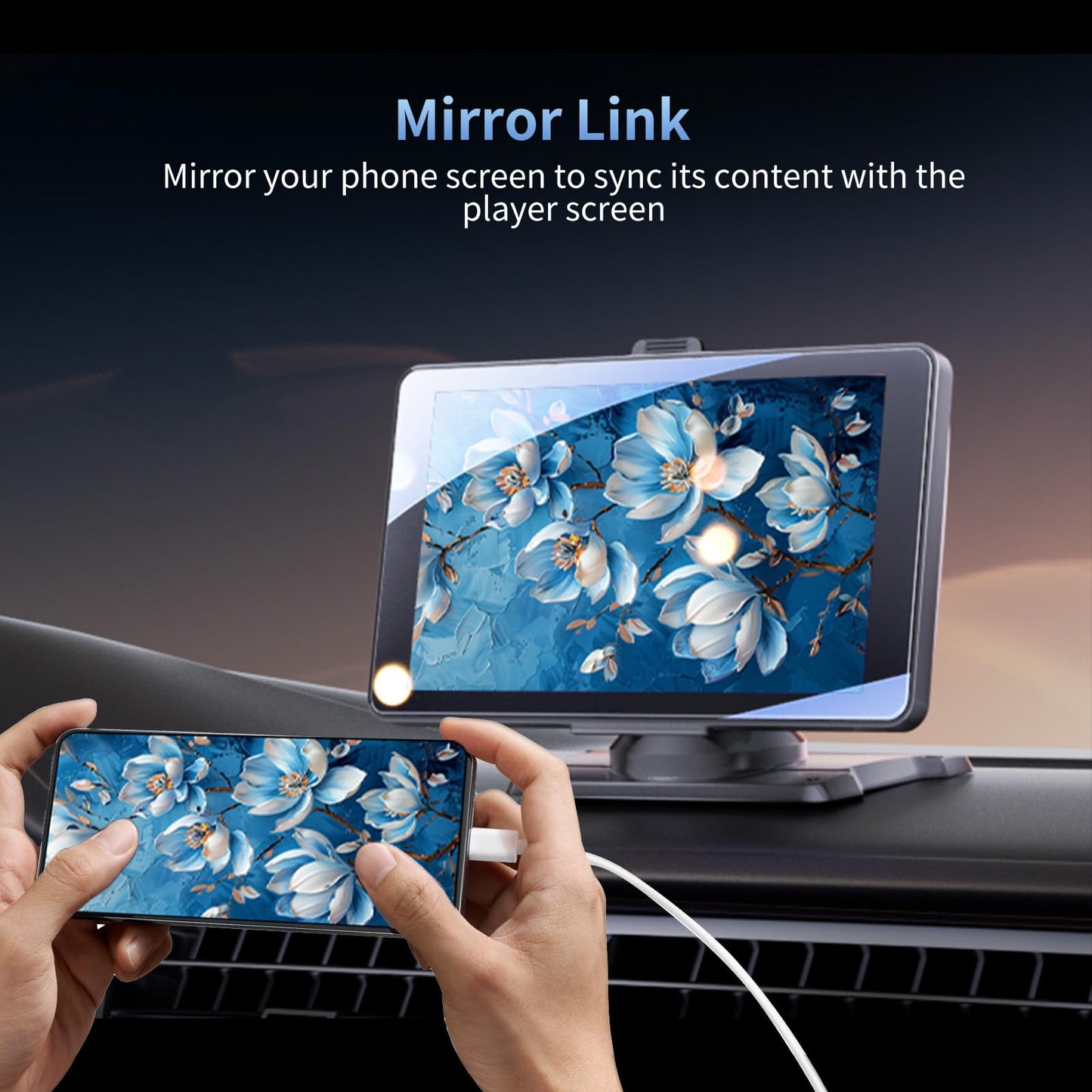 OBEST Pantalla Inalámbrica para Coche Carplay 7 Pulgadas
