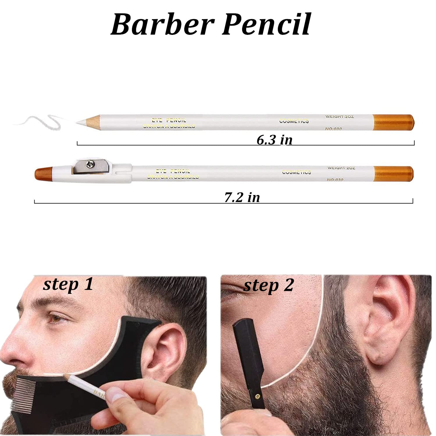 El kit de herramientas para dar forma a la barba Megan para hombres incluye un peine moldeador, una maquinilla de afeitar profesional de filo recto y 10 hojas de doble filo