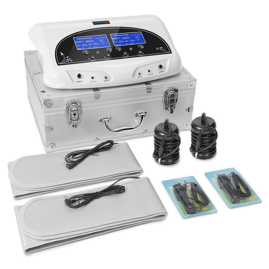 Máquina de desintoxicación dual iónica para baño de pies, máquina profesional de desintoxicación de pies, ionónico, máquina de desintoxicación de pies con 2 cinturones de cintura, 2 matrices, 10 revestimientos (negro)