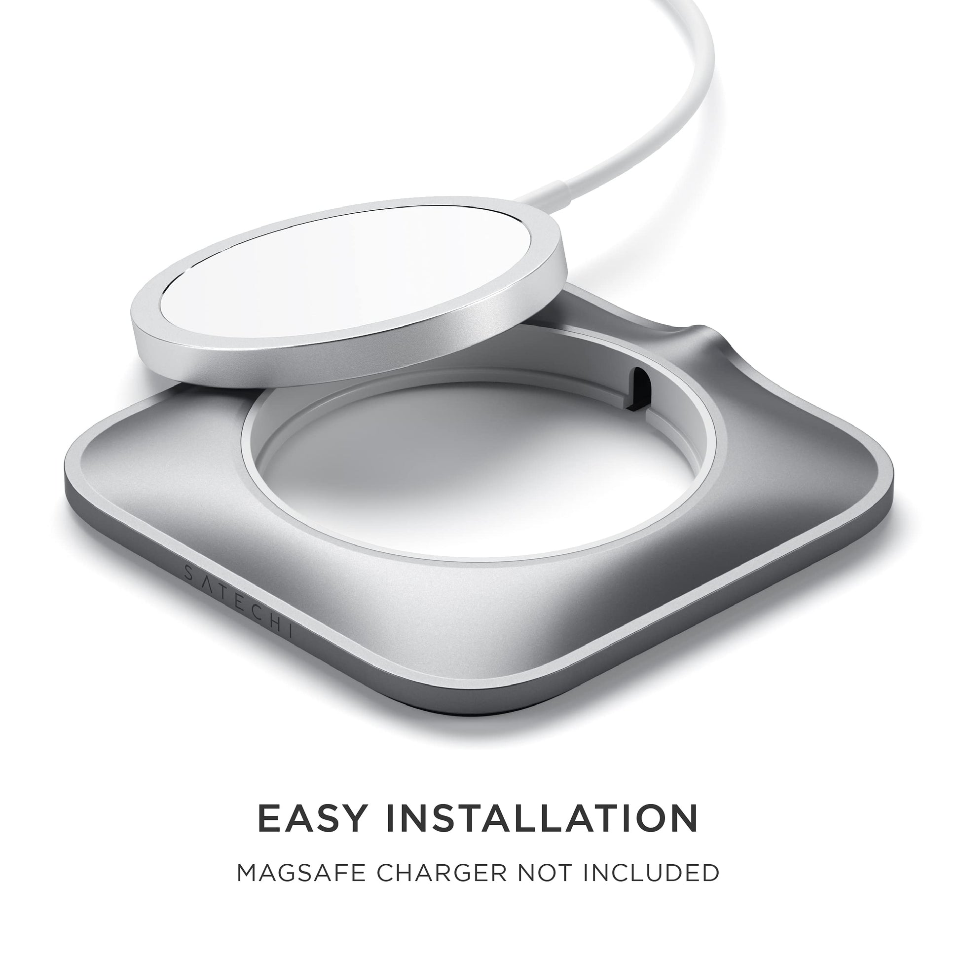 SATECHI Puerto de Aluminio para Cargador MagSafe - Cargador No Incluido - para iPhone 14 Pro Max/14 Pro/14/14 Plus, iPhone 13 Pro Max/13 Pro/13 Mini/13, iPhone 12 Pro Max/12 Pro/12 Mini/12