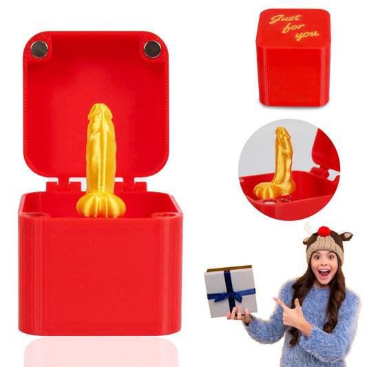 Kehuify Dedo medio en una caja, divertidos regalos de mordaza para hombres, broma de Navidad, elefante blanco, regalos para adultos, hermano