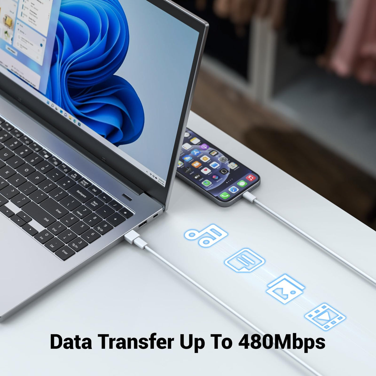 Adaptador USB a USB-C Paquete de 5 para iPhone y Samsung