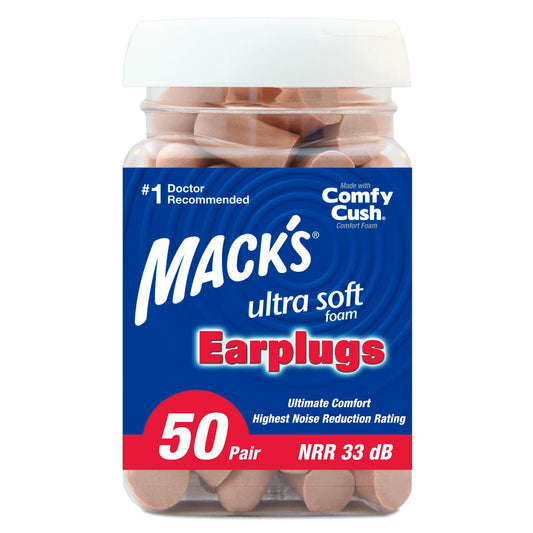 Tapones de Espuma Mack's Suaves 50 Pares para el Cuidado de los Oídos