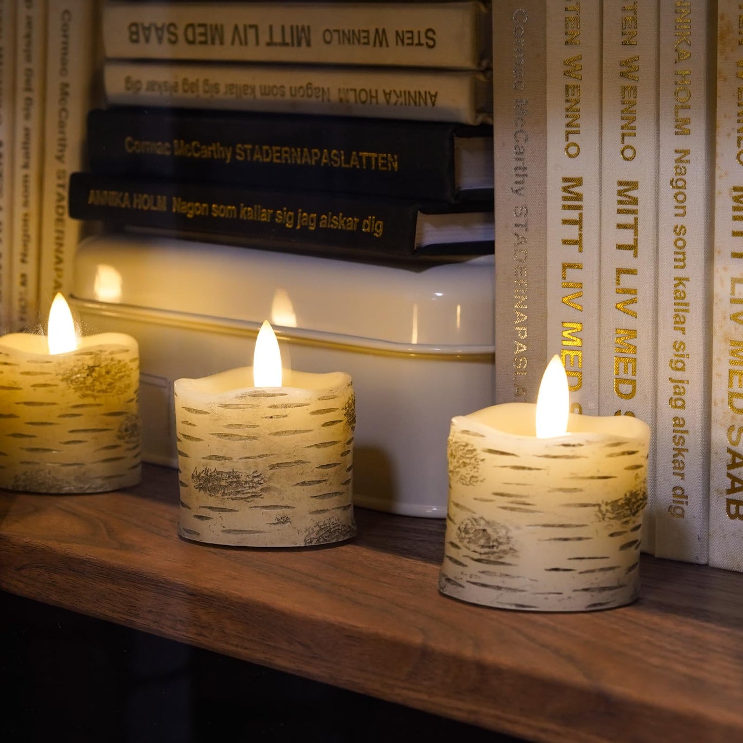 Velas Votivas Rhytsing Abedul con Temporizador cera Real