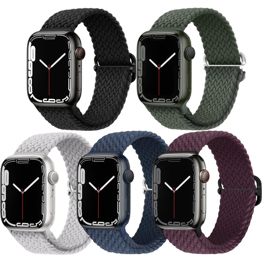 Correa Trenzada de Nylon WULAR Ajustable para Apple Watch Series 9-1 SE Ultra