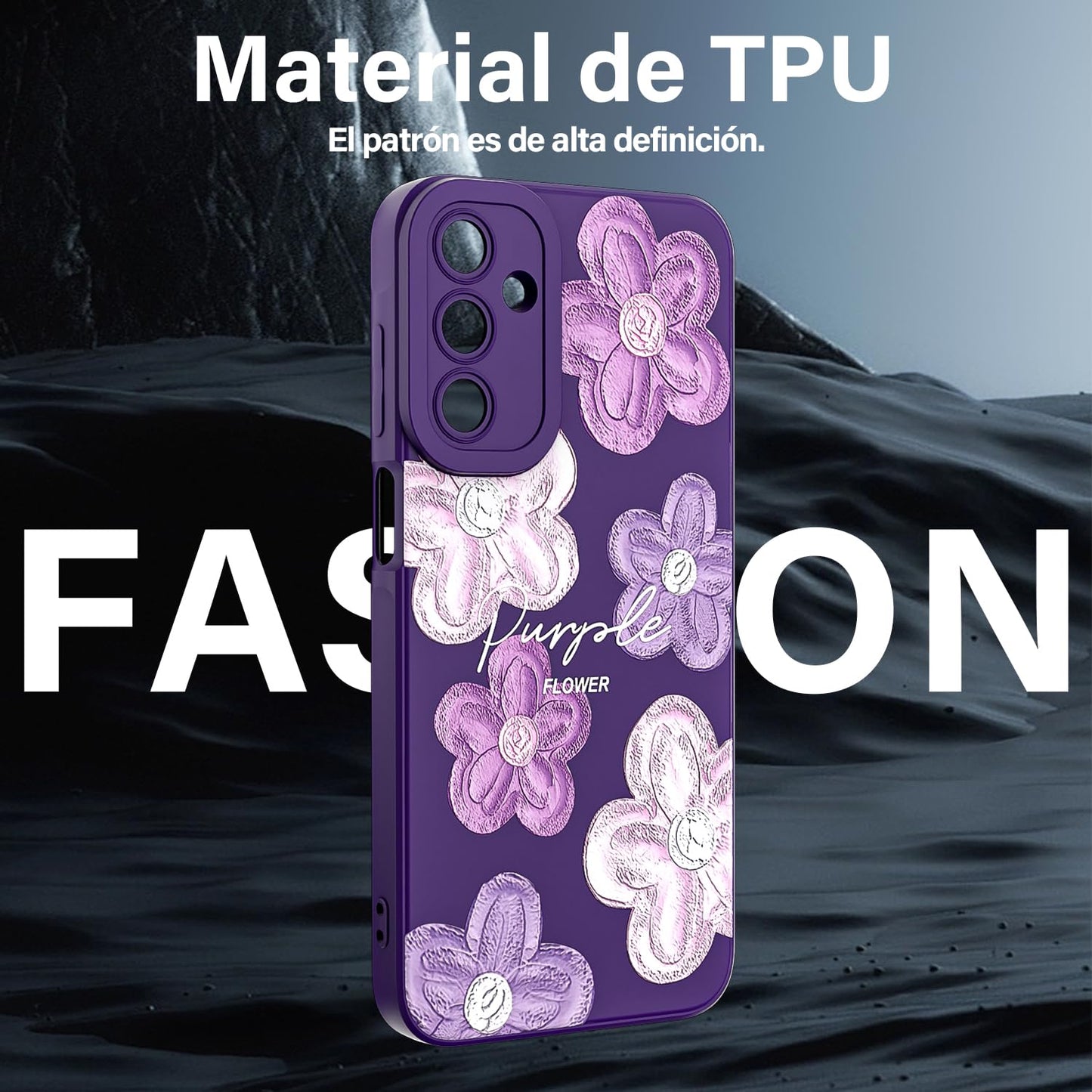 Threehao Funda para Samsung Galaxy A15, Ultra Delgado Flexible Suave TPU Silicona Carcasa con Moda Aesthetic Dibujos Flores, Antigolpes Anti-arañazos Protectora Case para Samsung A15
