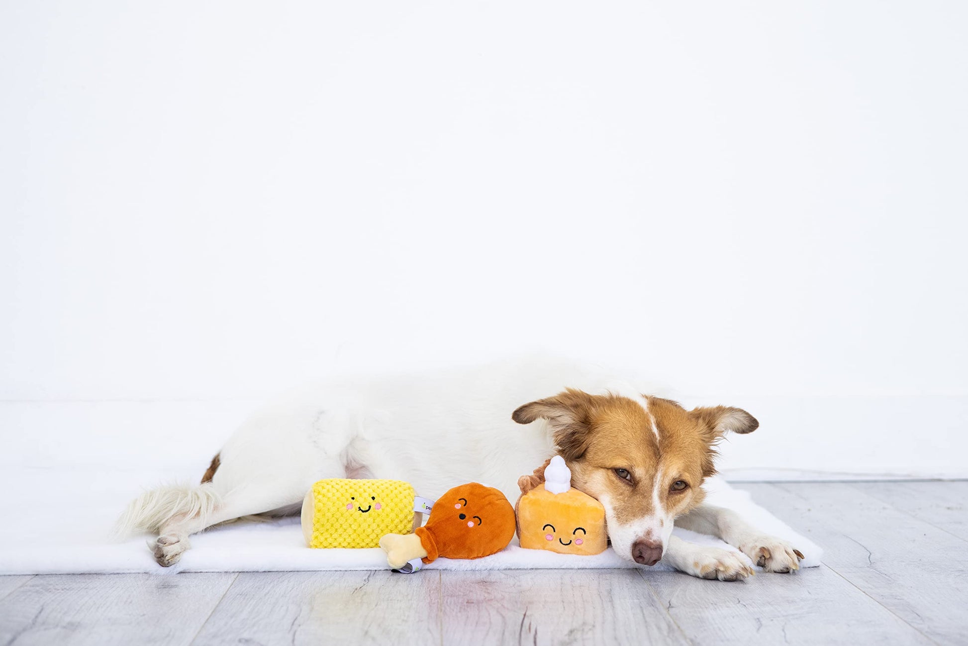 Juguetes para Perros con Cena de Acción de Gracias, Juego de 3, Juguetes de Peluche para Perros, Juguetes para Mascotas navideñas, Accesorios imprescindibles para propietarios de Mascotas