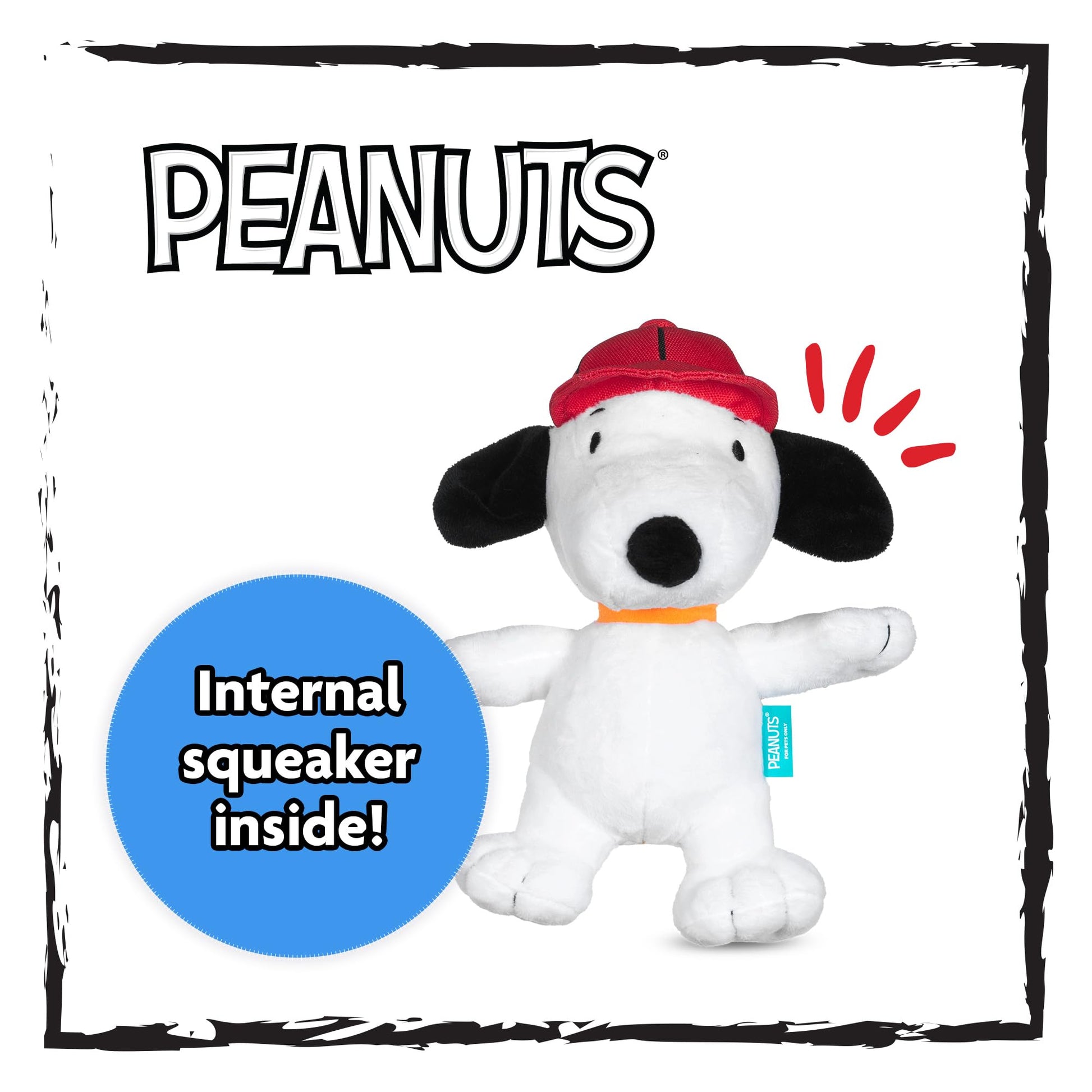 Juguete de Peluche Peanuts for Pets Beige chirriante y masticable para Perros Grandes, Medianos y Pequeños