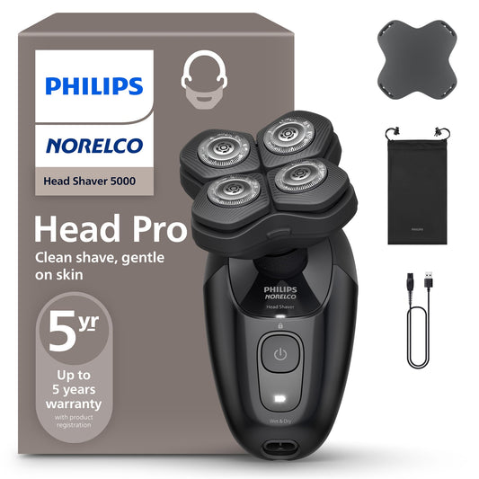 Philips Norelco Head Shaver Pro 5000, de la marca de afeitado #1: afeitado limpio, suave para la piel, HS5980/40