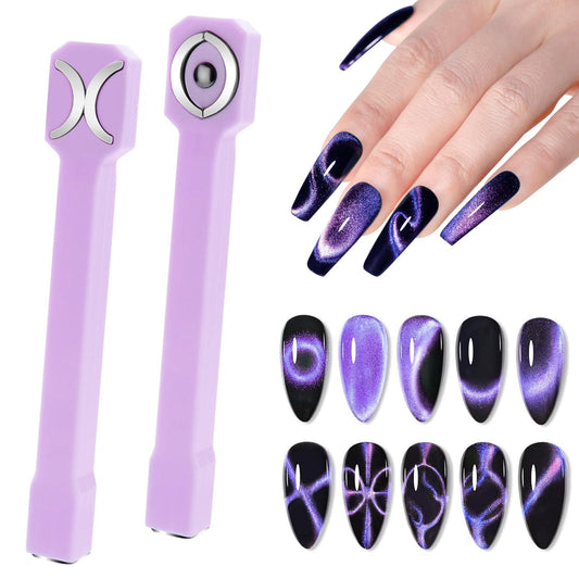 Herramienta de imán para uñas 3 en 1, bolígrafos magnéticos para uñas mejorados, imán multifunción 3D para esmalte de uñas en gel con efecto ojo de gato, para salón, estudio o hogar