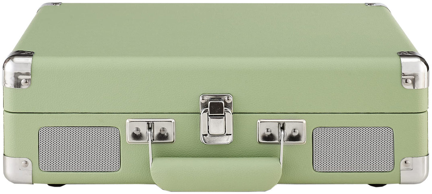 Crosley CR8005F-MT Cruiser Plus - Tocadiscos de 3 velocidades, Bluetooth, Color Verde