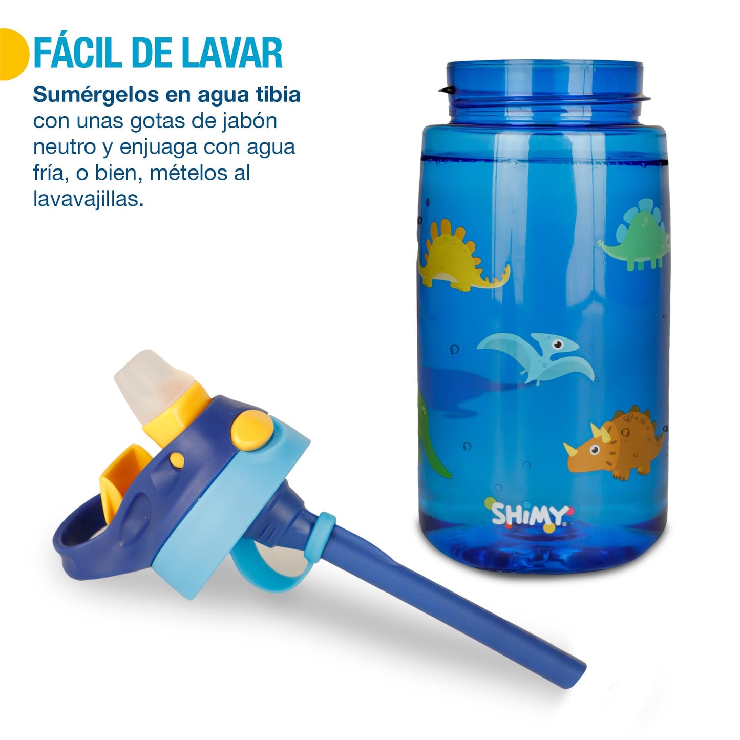 Termos SHIMY Azules con Tapa Antifugas para Niños