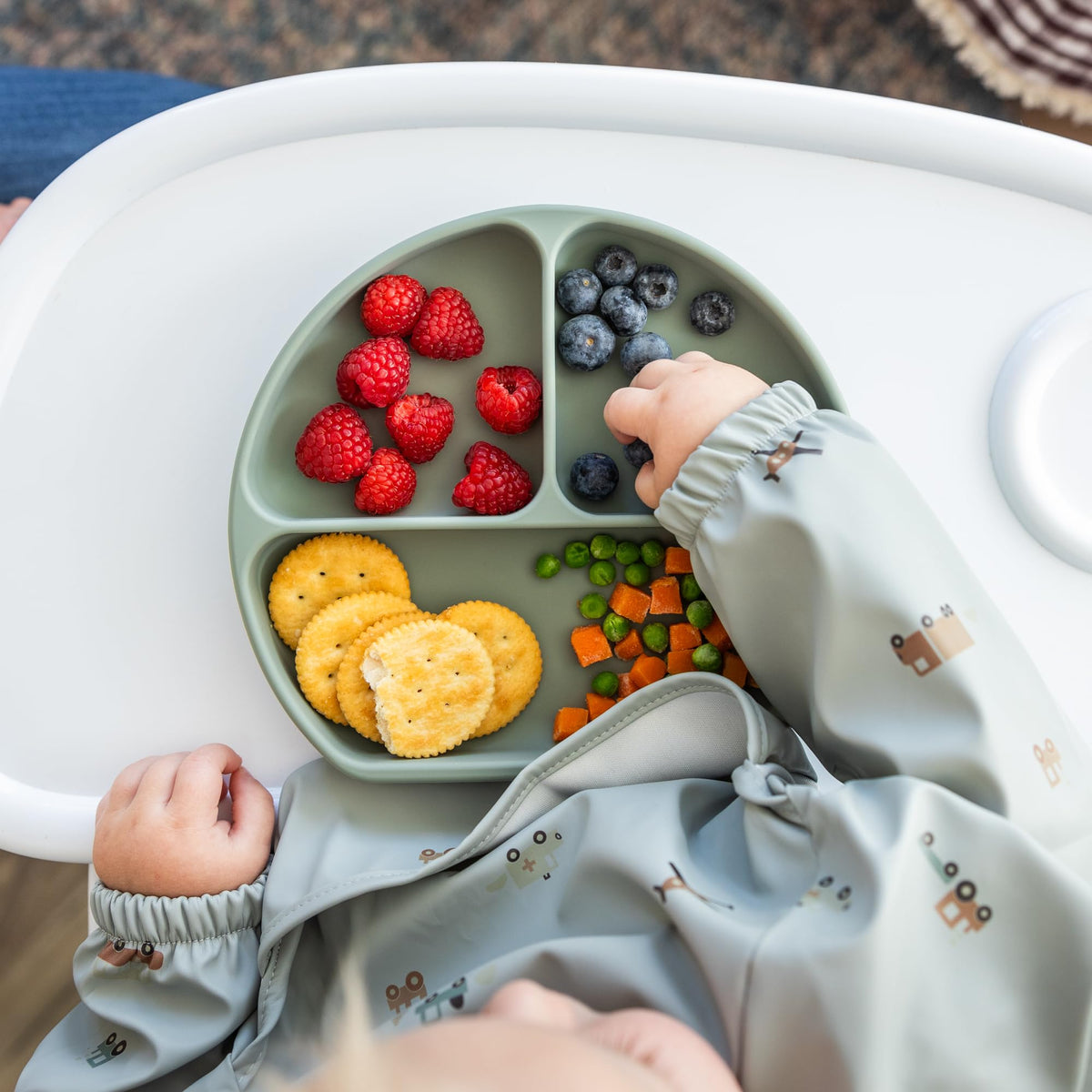 Juego de alimentación de bebé de silicona, 19 piezas de suministros de destete LED para bebé, incluye plato de silicona para bebé con cubierta, taza para beber, 3 juegos de tenedores, tetter de