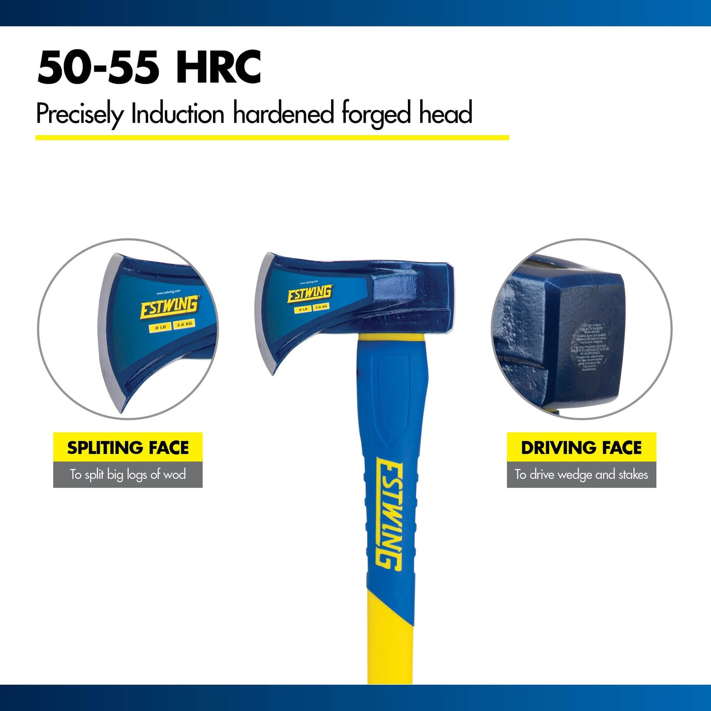 Maul Estwing 8 Libras Mango Fibra de Vidrio 36 Pulgadas 62374