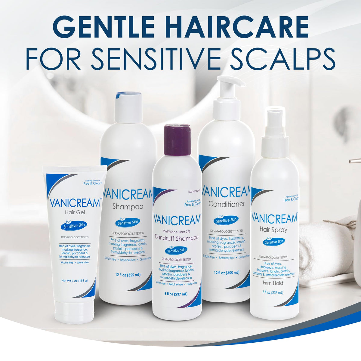 Pharmaceutical Specialties Free & Clear Shampoo for Sensitive Skin, 12 Ounce