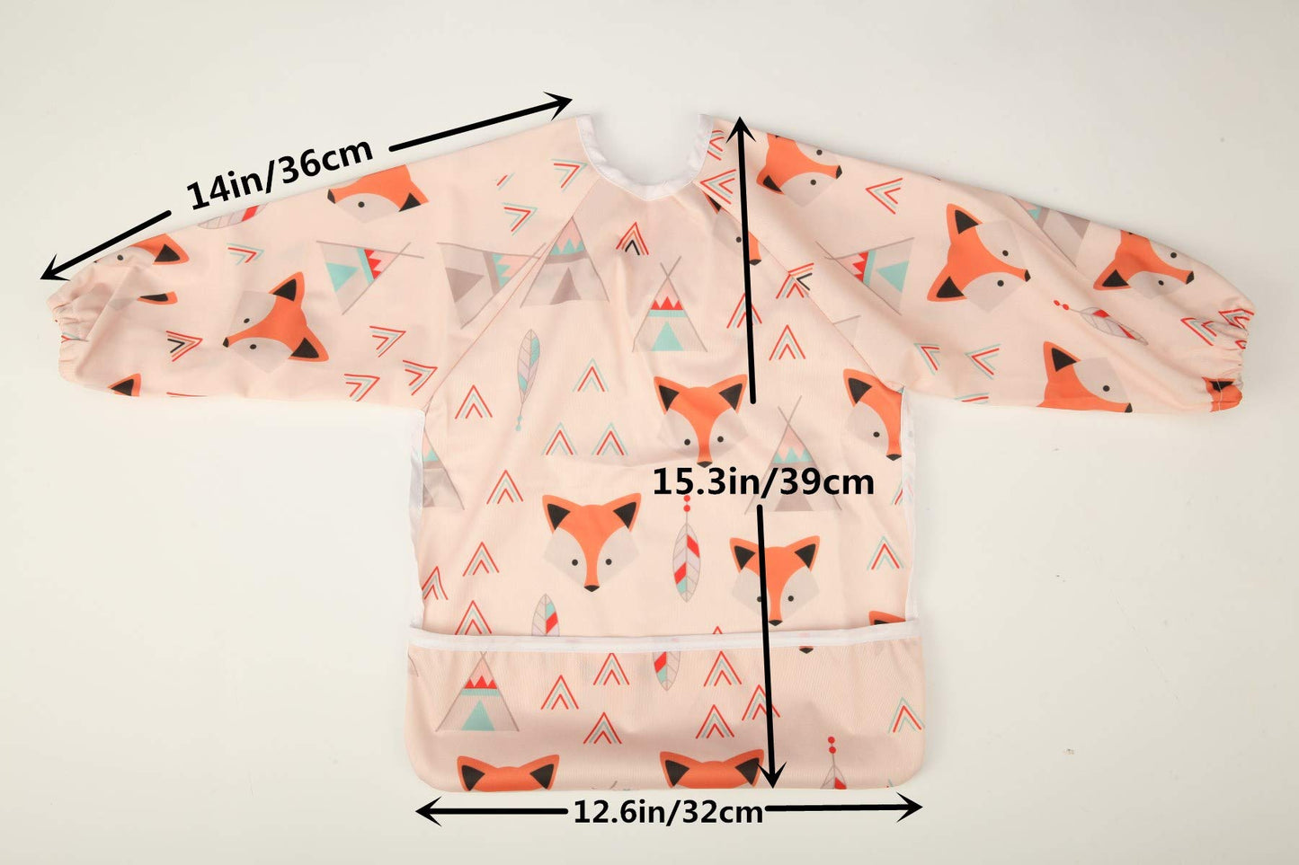 MUMBABY bebé babero camisa con mangas de bolsillo 1-3 años de edad niño Smock, impermeable, lavable, mancha y olor resistente a la pintura dibujo (Rocket)