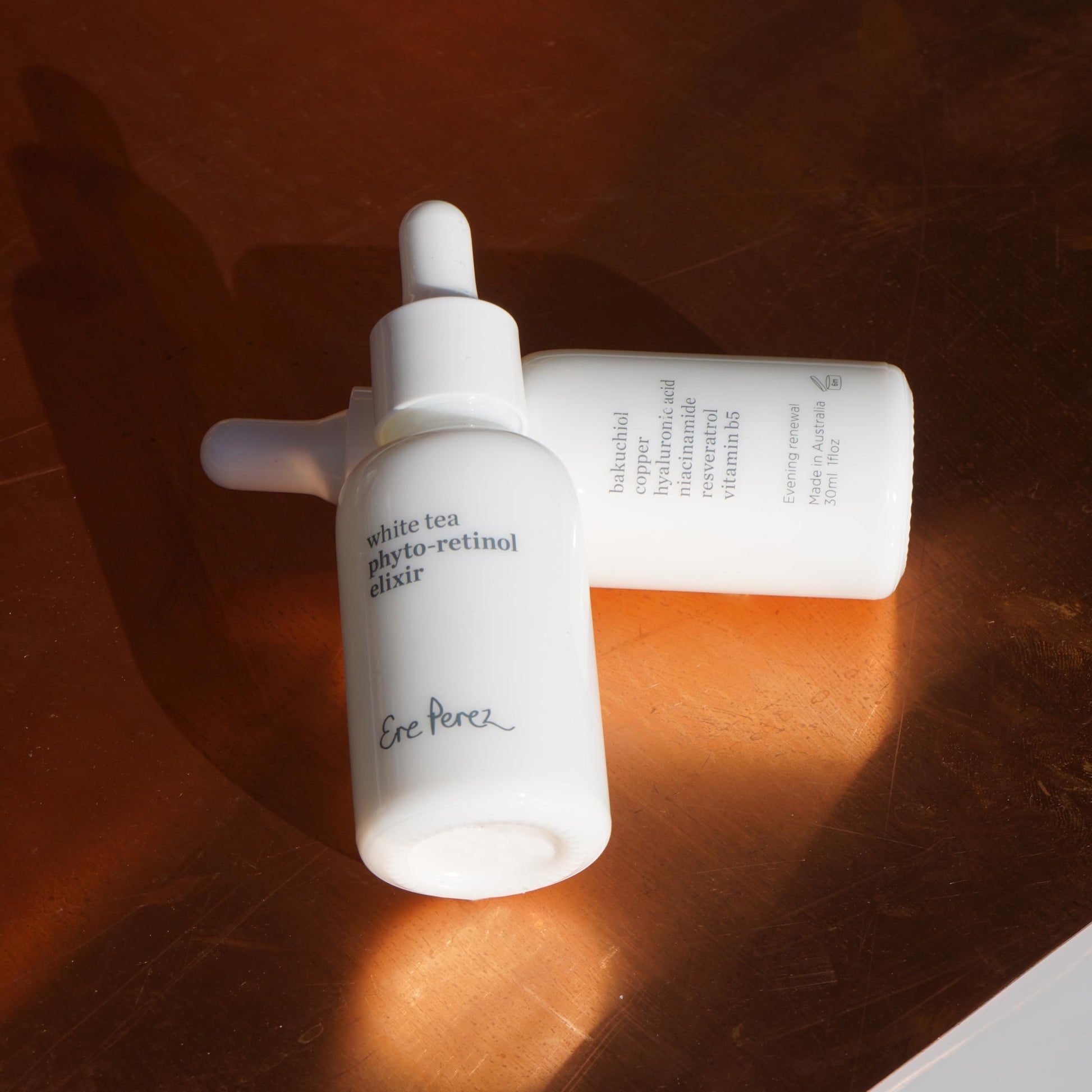 Ere Perez - Elixir de fito-retinol de té blanco natural, vegano, libre de crueldad, belleza limpia (1 onza líquida | 1.0 fl oz)