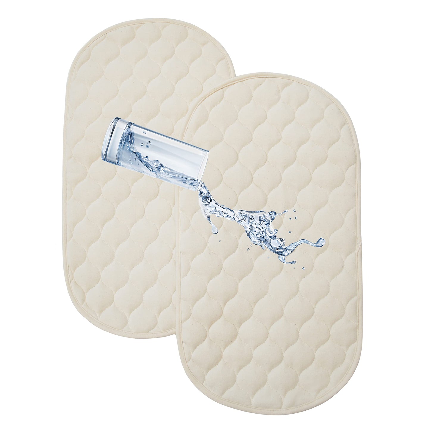 Funda para Colchón American Baby Company Natural con Almohadillas para Cambiador de Pañales 2 Piezas