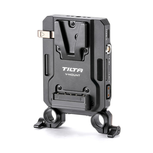 Tilta Placa De Batería para Montaje Mini PD V Incluye Conexiones P-Tap, USB-C Y Lemo De 2 Pines Compatible con Varillas Dobles Lws De 15 Mm | Características De Roscas 1/4” -20 Y M4 6 X 9 X 3.5 Negro