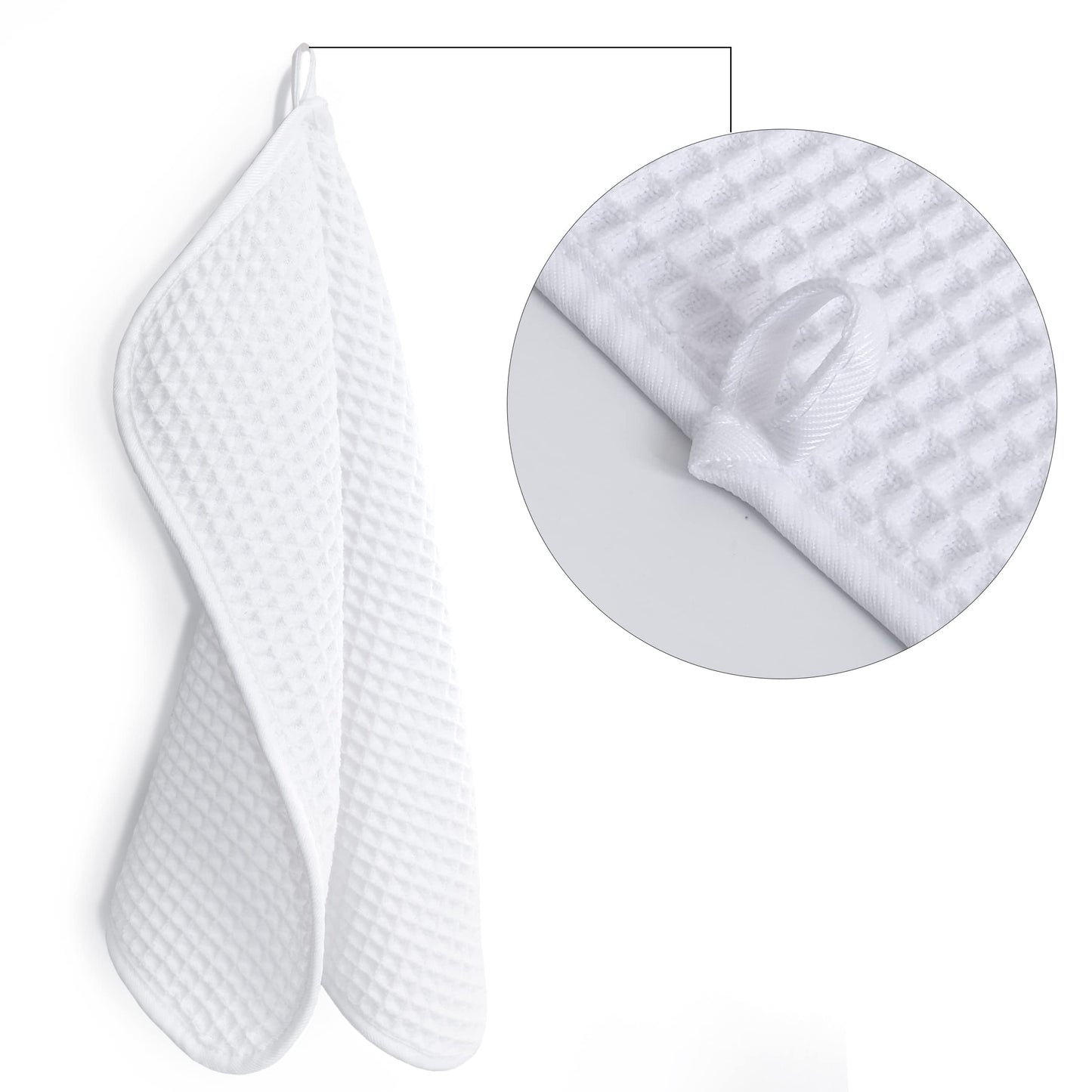 Polyte Toalla Facial de Microfibra Waffle 430 gsm, 33.0x33.0 cm