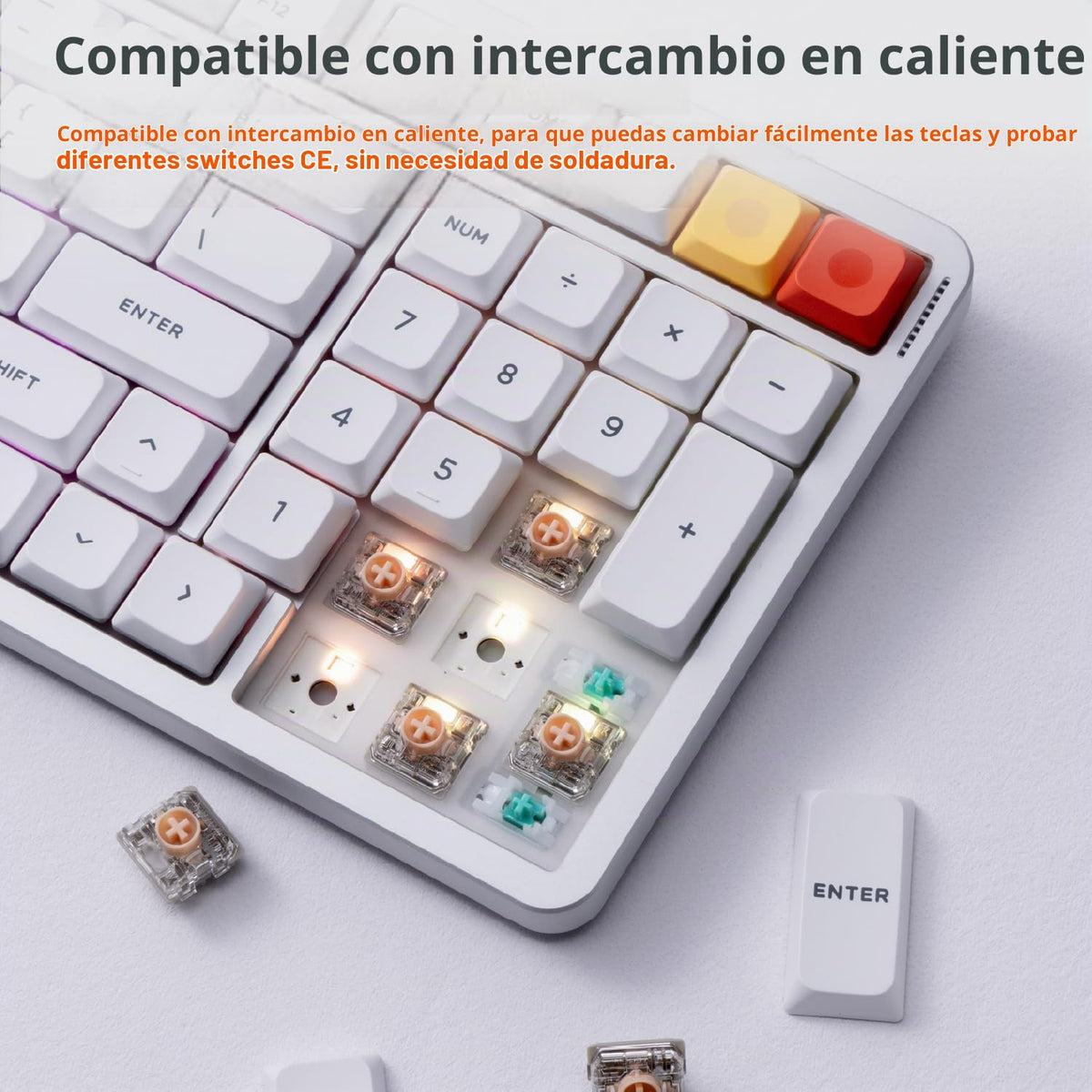 Teclado Mecánico Inalámbrico nuphy Air100 V3 con Perilla Multifuncional