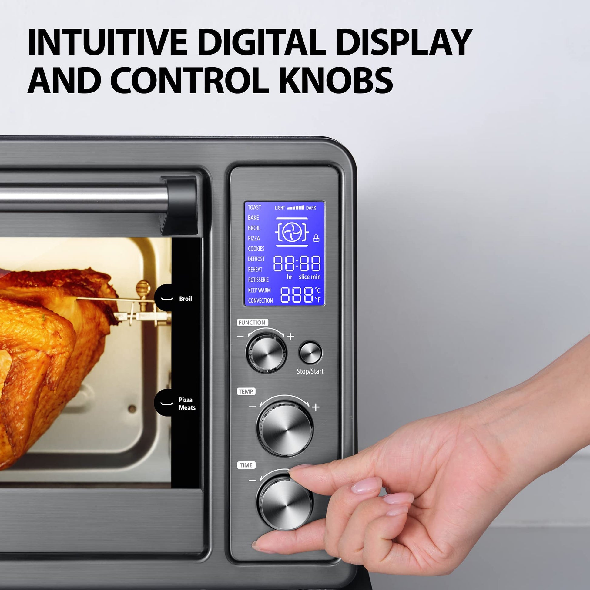 Horno de Convección Toshiba Acero Inoxidable Negro Digital 6 Rebanadas