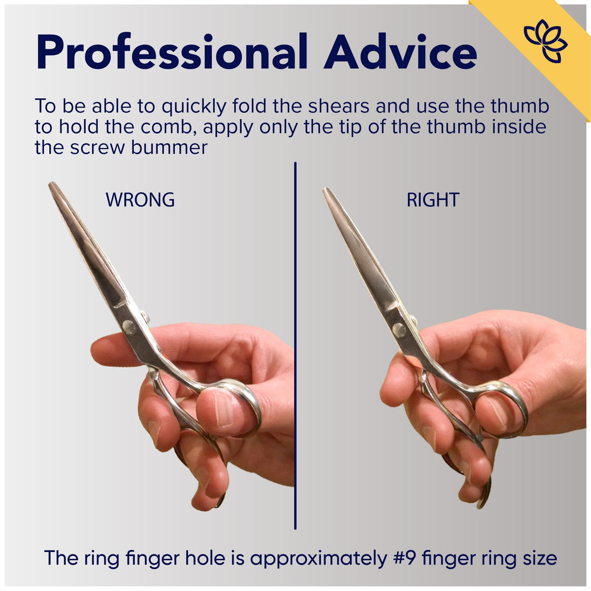 Equinox Barber & Salon Styling Series - Barber Hair Cutting Scissors/Shears - 6.5" Overall Length - Detachable Finger Rest - High Quality Stainless Steel