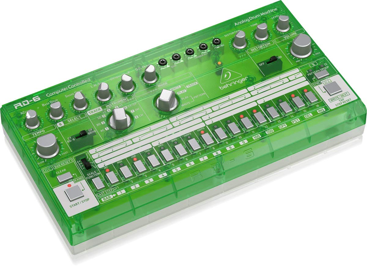 Behringer RD-6-LM Máquina de tambor analógica - Lima translúcida
