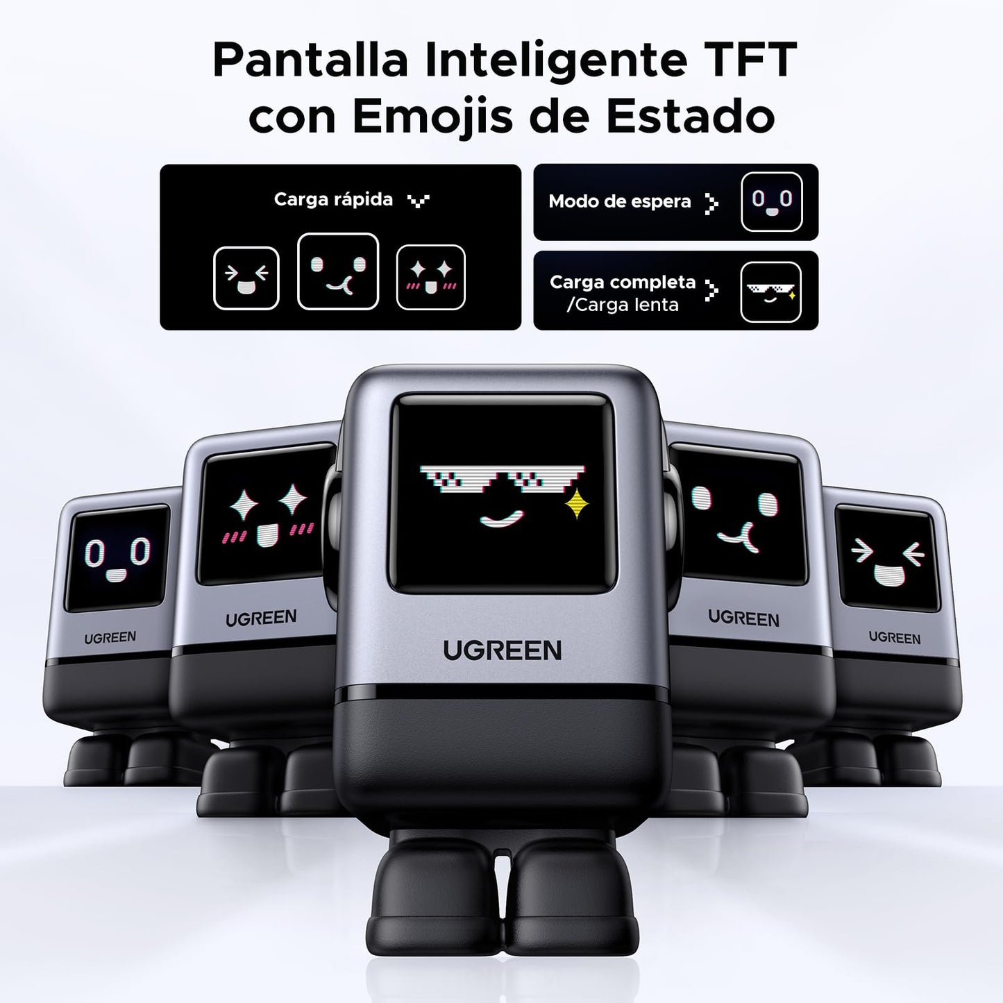 Cargador USB C UGREEN 100 W Negro GAN Nexode con 4 Puertos 3C1A
