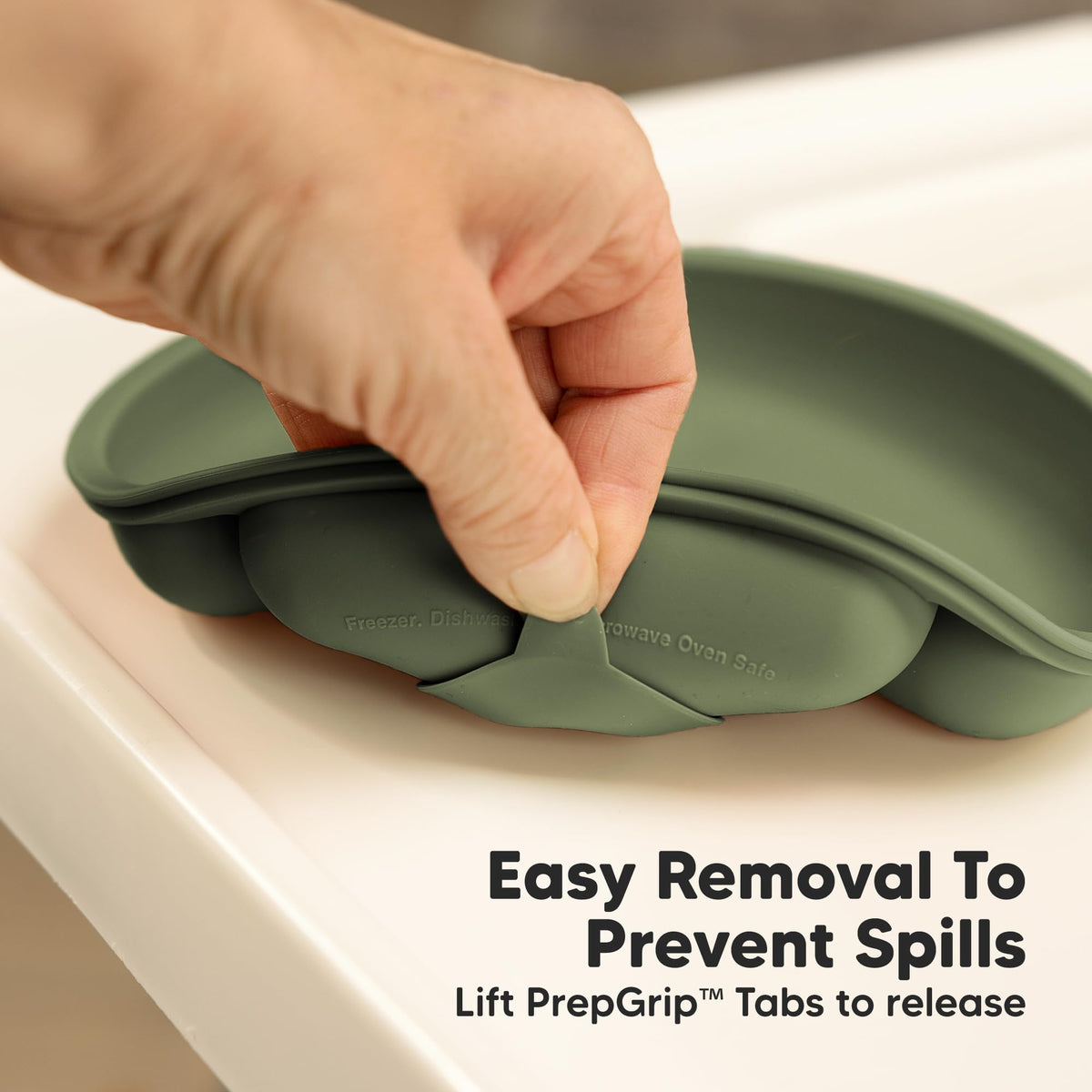 KeaBabies Placas de succión para bebés, niños pequeños, 100% silicona, sin BPA, aptas para microondas (Gris)
