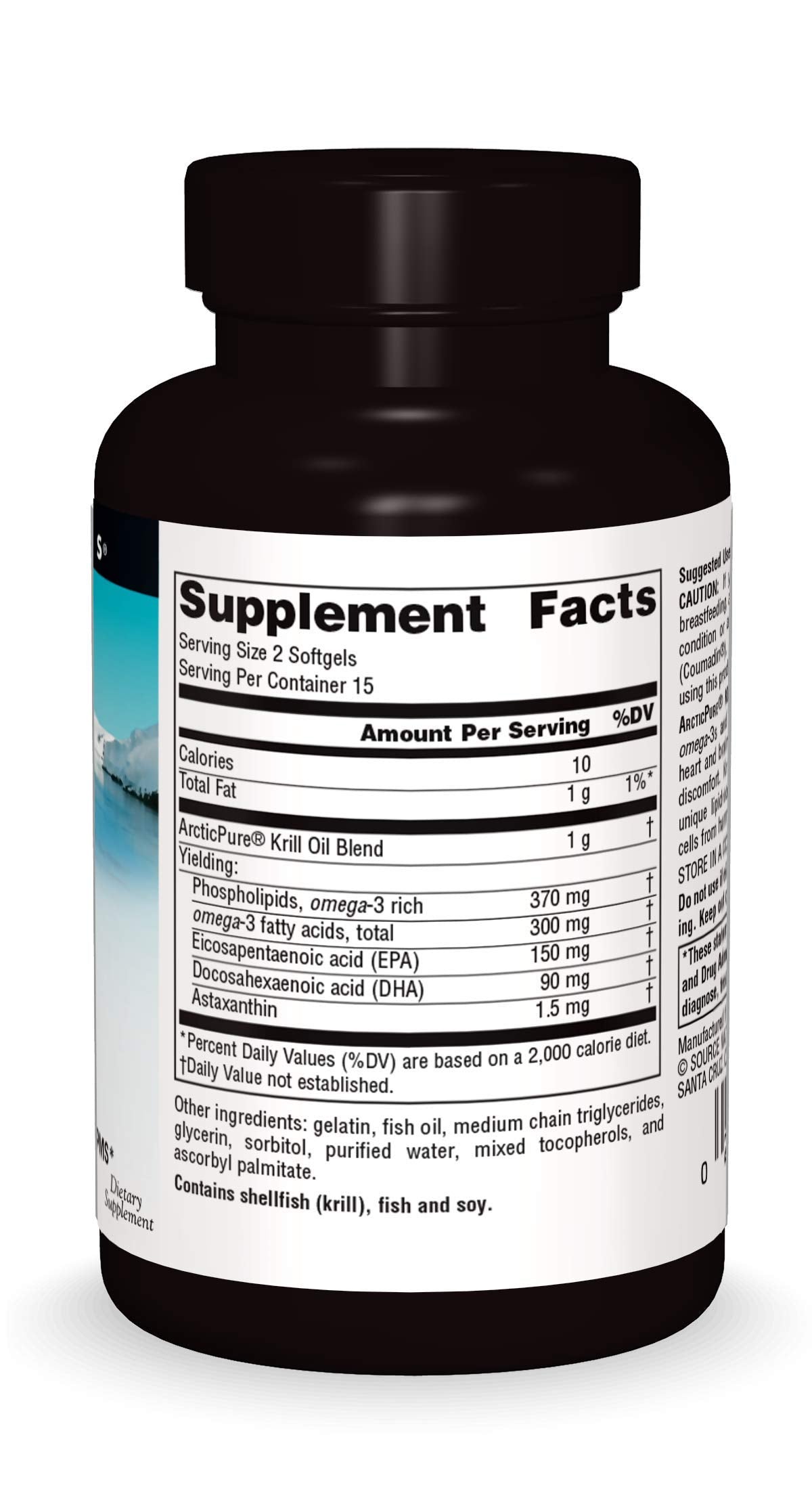 Source Naturals ArcticPure Krill Oil 500mg, 30 Softgels