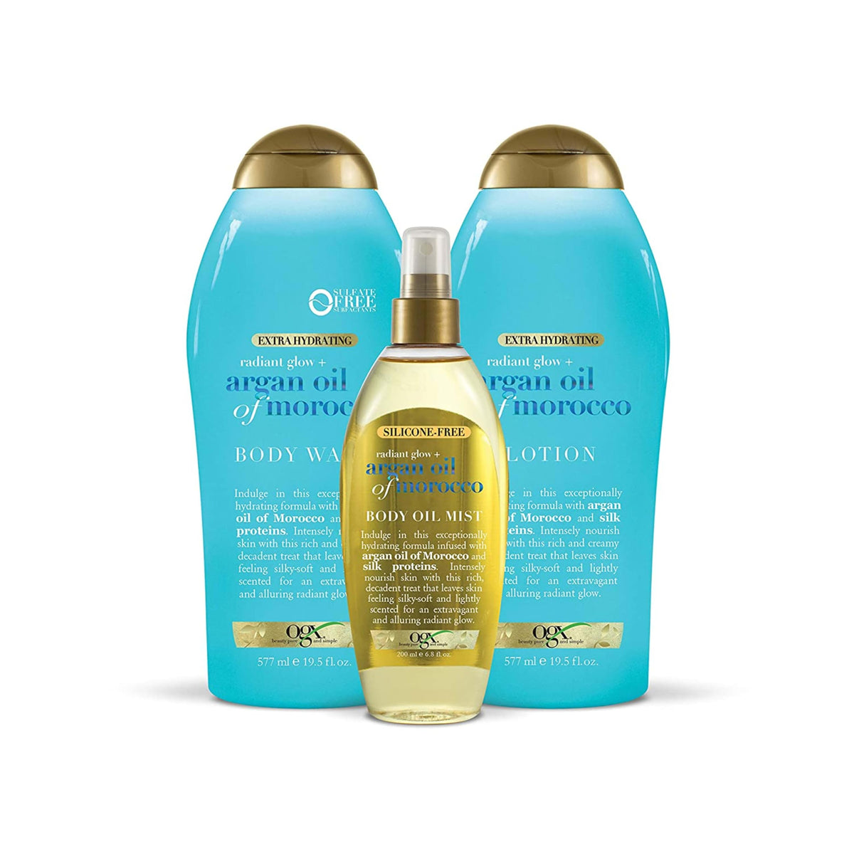 OGX, Body Wash Extra Hidratante de Aceite de Argán de Marruecos, 577 ml