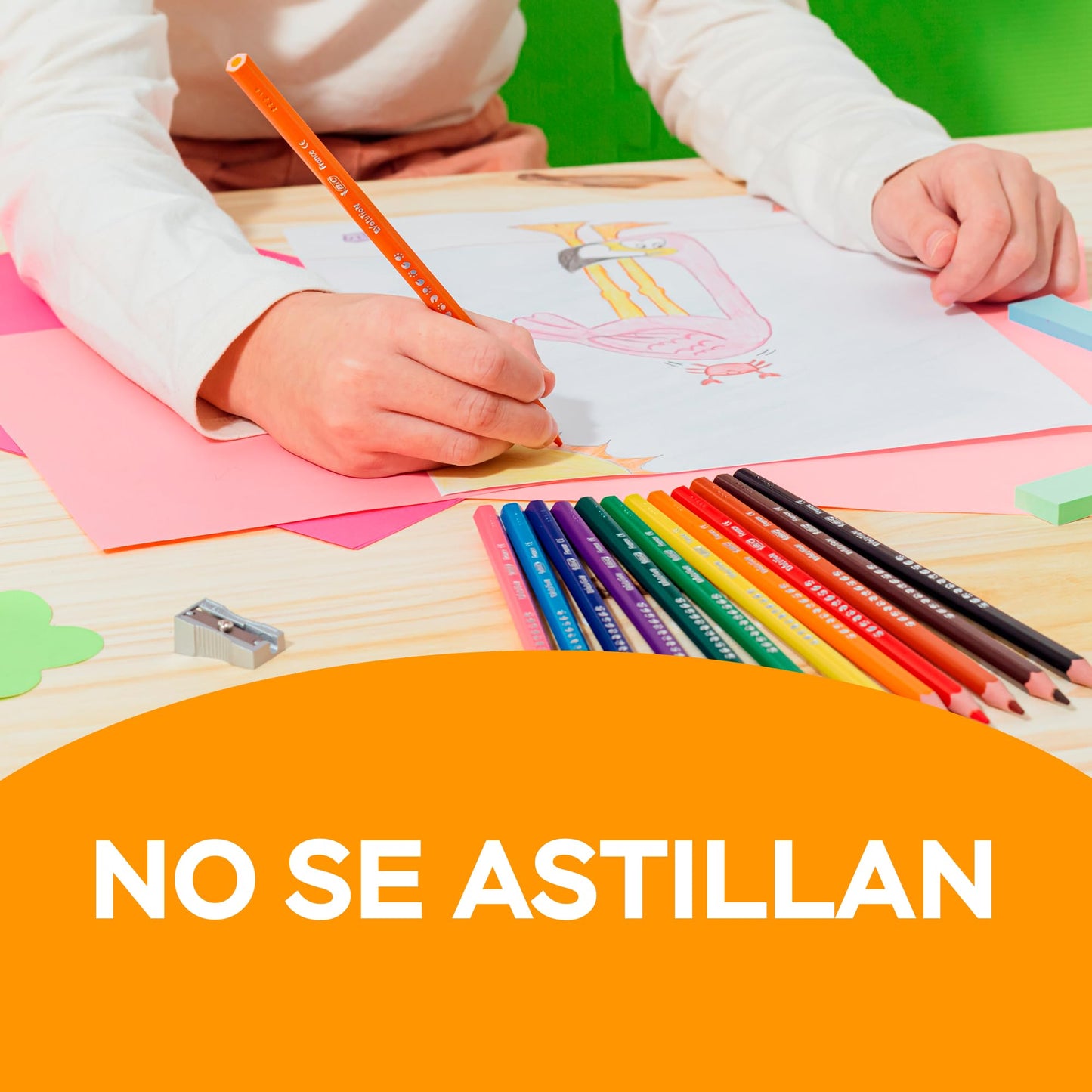 BIC, Lápices de Colores, Punta Resistente, Evolution, Surtido de Colores, 24 piezas + 2 Lápices Gratis